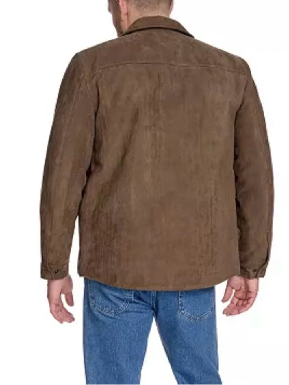 NWT Dockers Men’s S Brown Faux Suede Shirt Jacket Insulated Lined $160